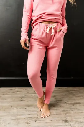 Performance Fleece Joggers- Pink Tulip