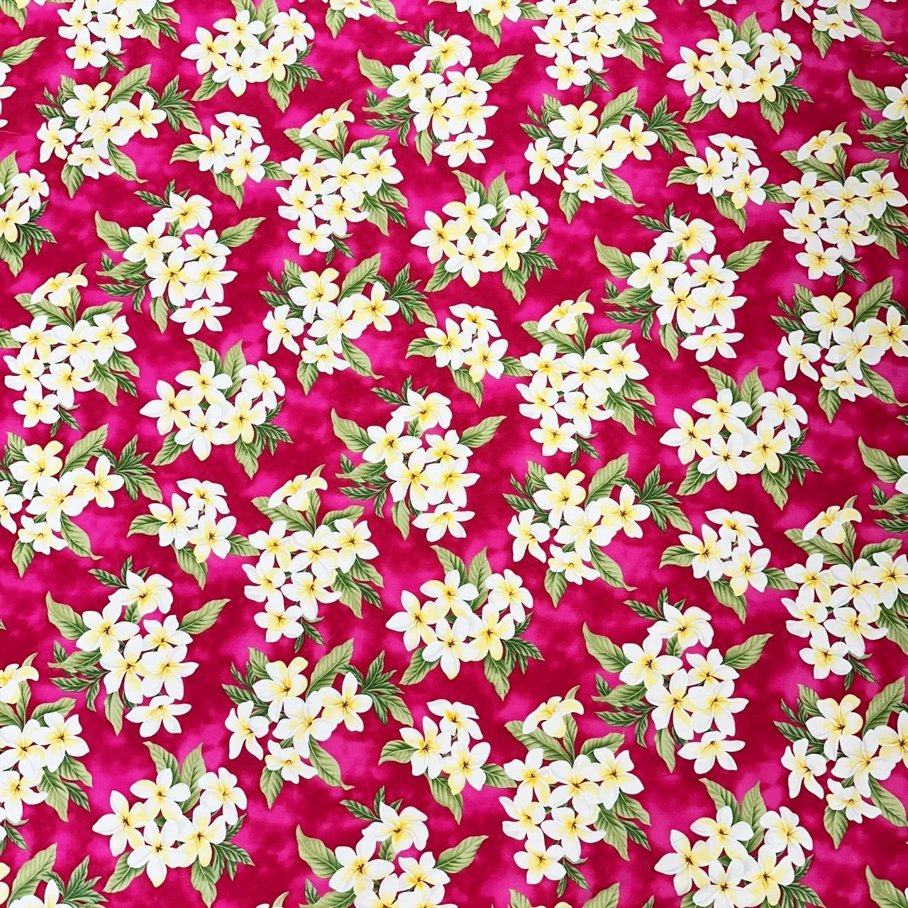 Red Plumeria Print Furoshiki Gift Wrapping Cloth