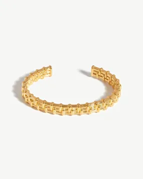 Raffia Cuff Bracelet | 18ct Gold Plated