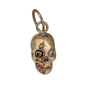 reimagined V I N T A G E // sparkles on my mind / 14k and diamond memento mori skull / a pendant