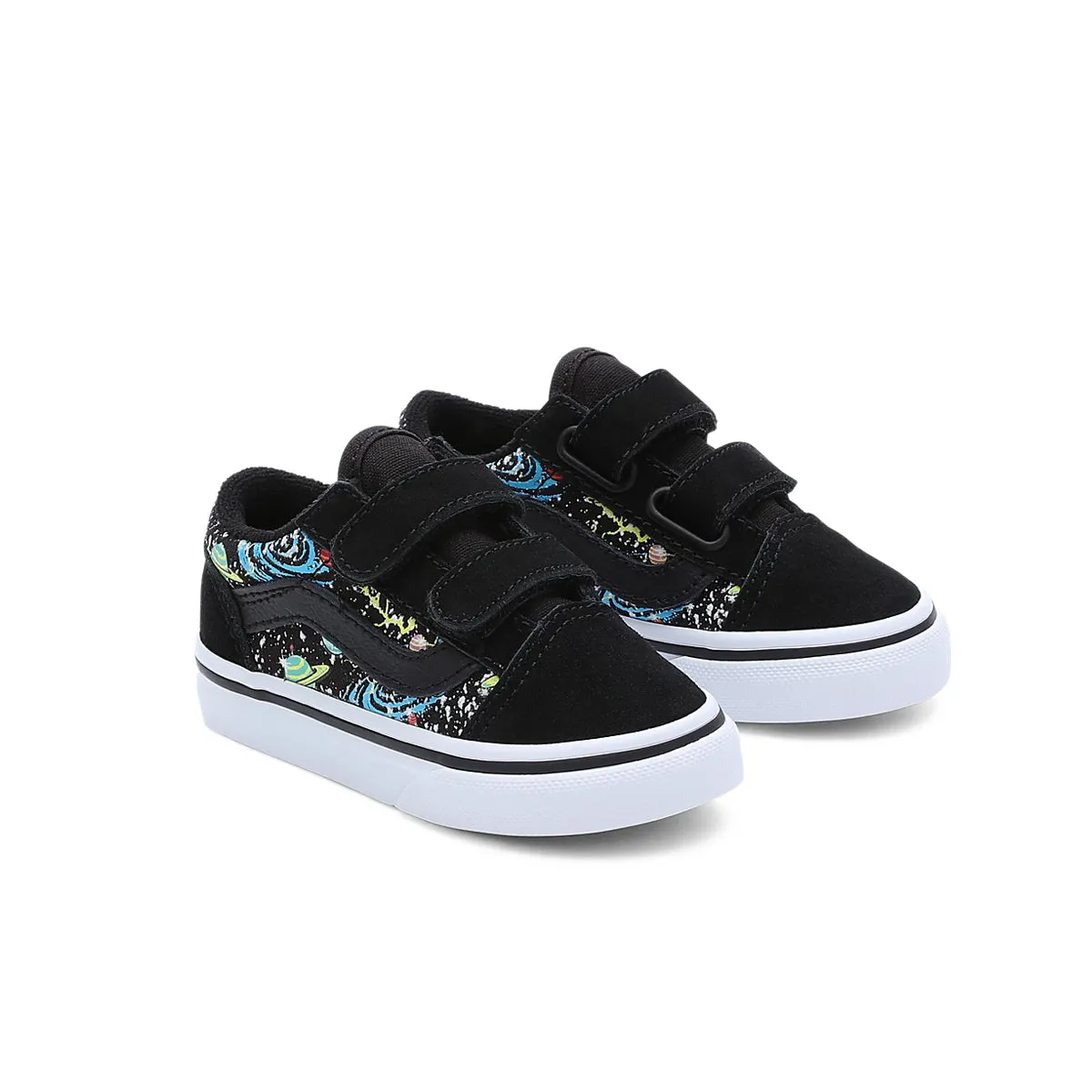 Classic Black and True White TD Old Skool V Cosmic Glow Sneakers