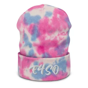 Tie-dye White Brush Print E4SO beanie