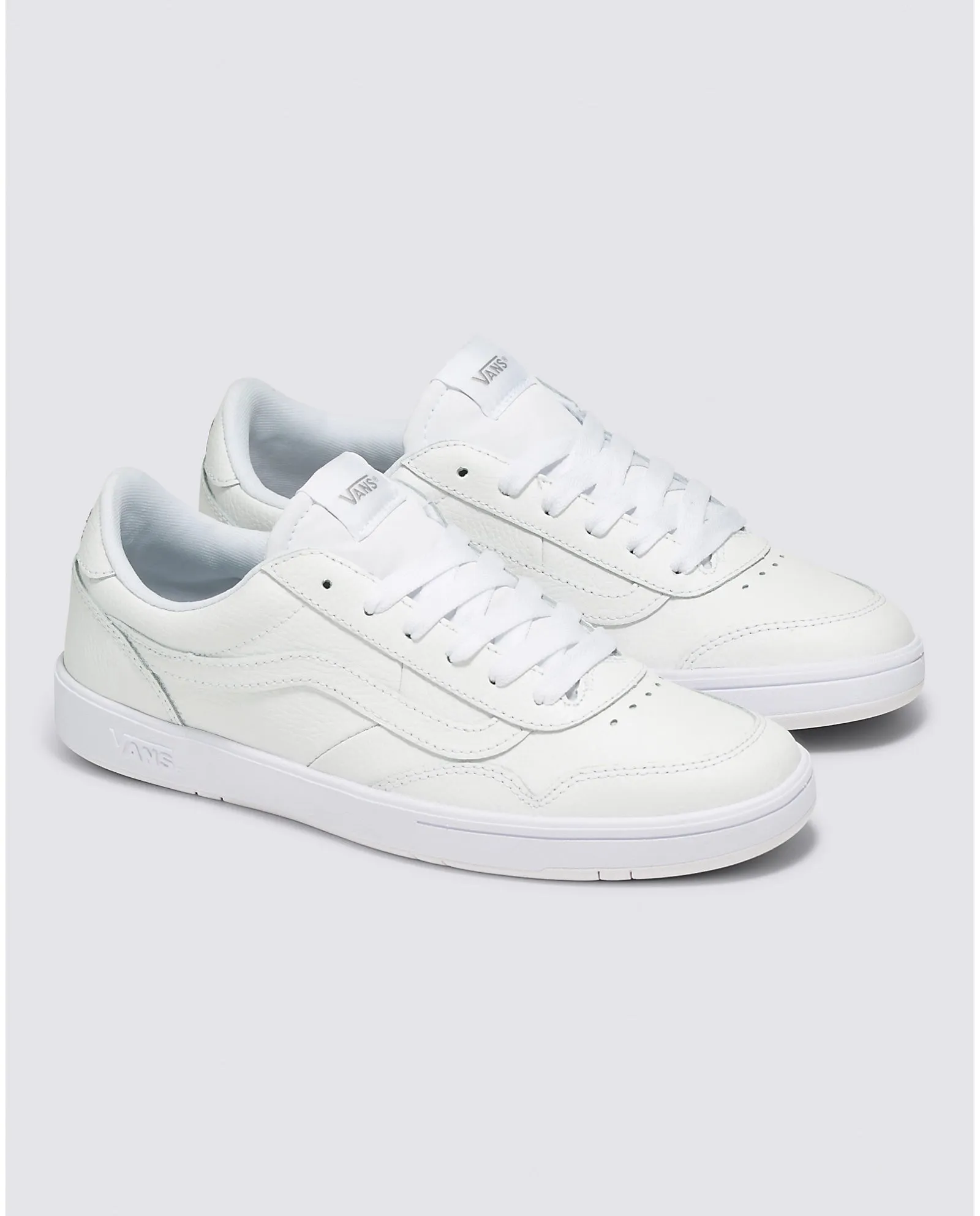 VANS UNISEX Cruze Too ComfyCush Leather Shoe (True White/True White)