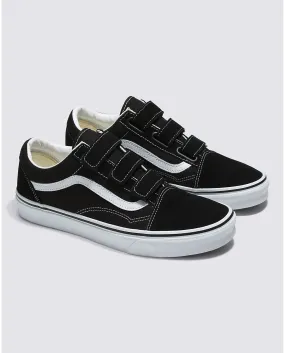 VANS UNISEX Old Skool V Suede Canvas Shoe (Black/True White)