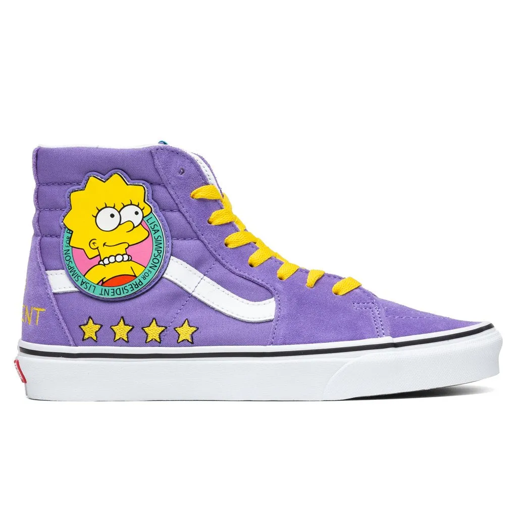 Vans x The Simpsons Sk8-Hi - Lisa 4 Prez