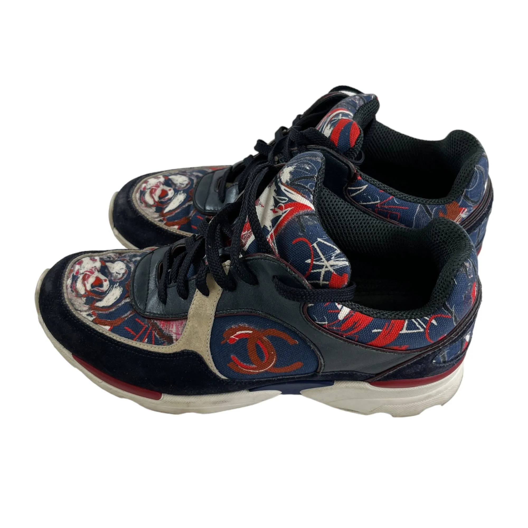 Women's Logo Runners Low Trainers Navy Size EU 37.5 / UK 4.5